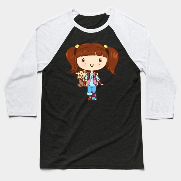 Punky Girl: Lil' CutiEs Baseball T-Shirt by Ellador